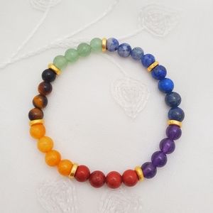 7 chakra Natural Gemstone beaded bracelet